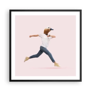 Plakat w czarnej ramie - Szczypta absurdu - 60x60 cm