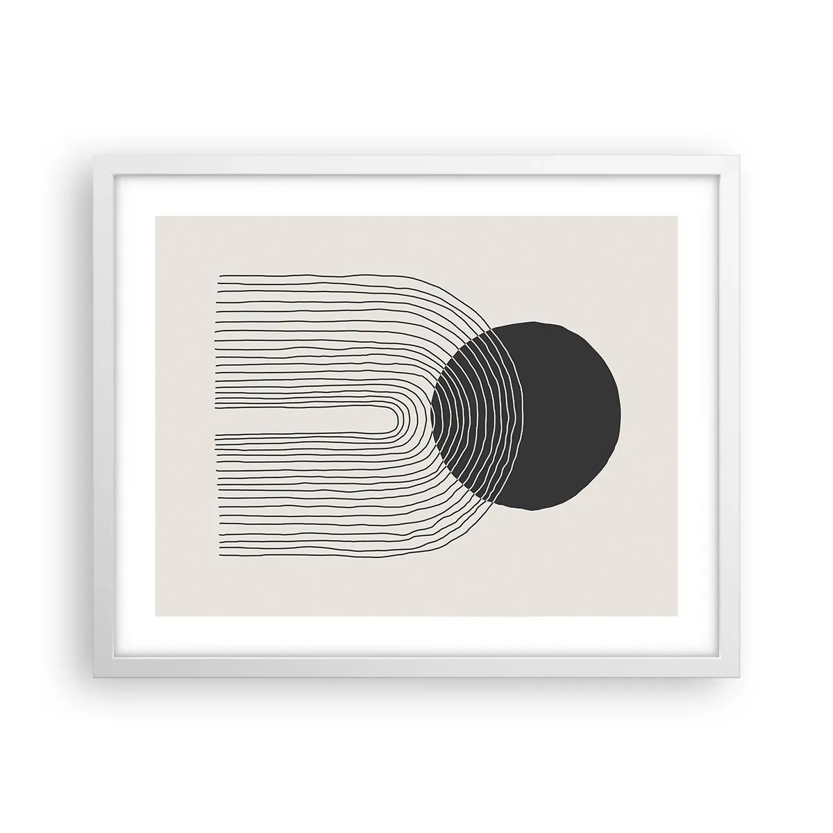 Plakat w białej ramie - Drżenie i pewność - 50x40 cm