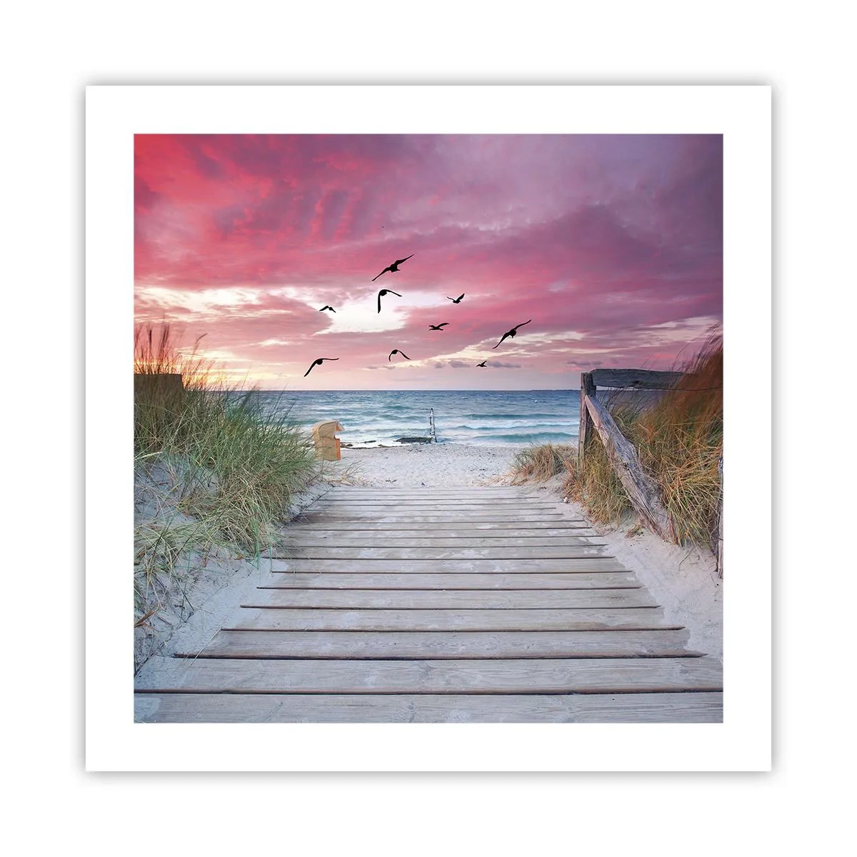 Plakat - Bałtycka impresja - 50x50 cm