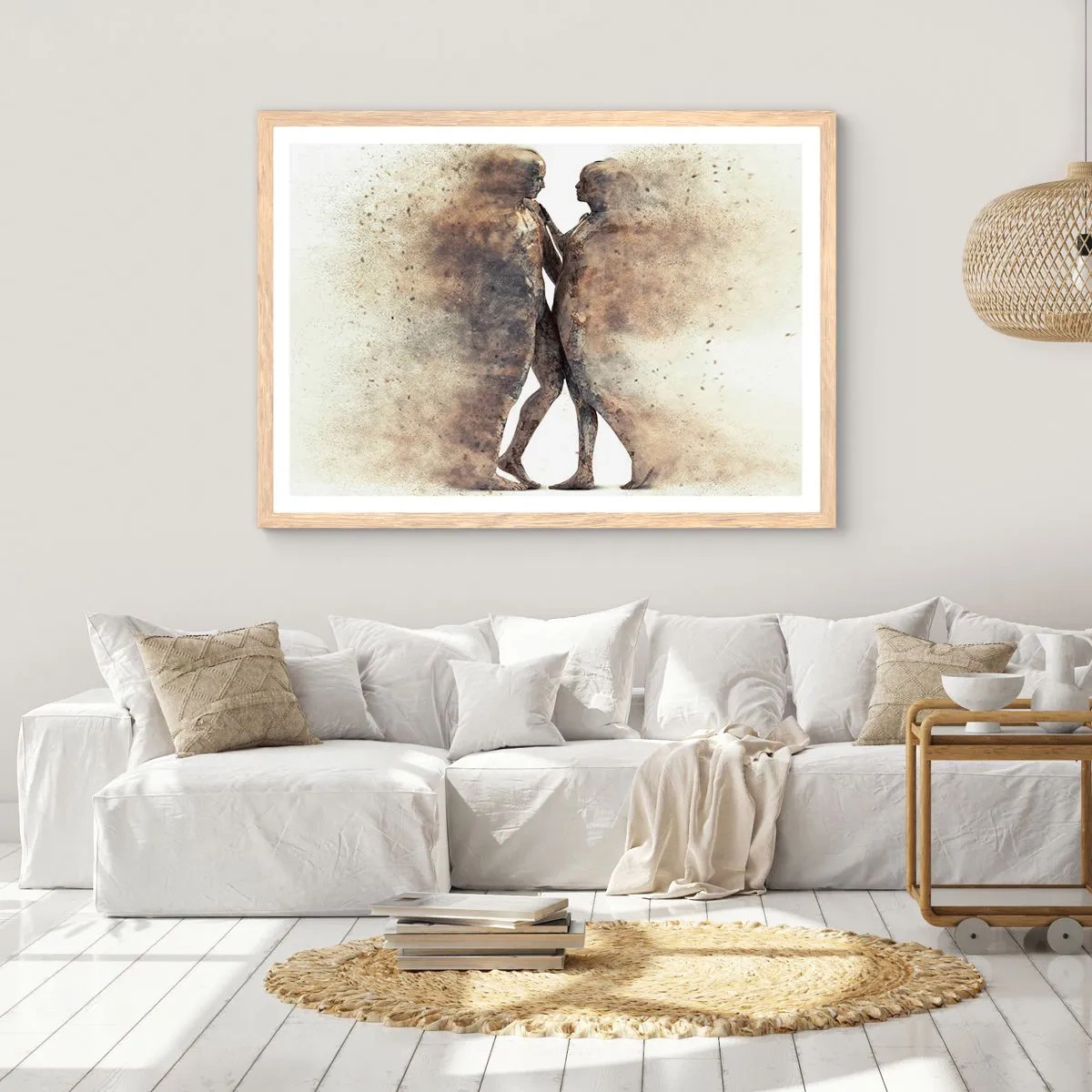 Plakat w ramie jasny dąb - Z prochu powstali, by kochać - 40x30 cm