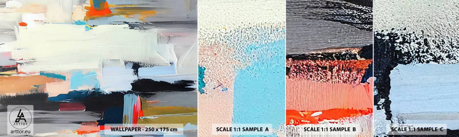 Fototapeta Próbka Samoprzylepna Deluxe Sticker - Jest metoda? - Nowoczesny, Farby, Minimalistyczny - 100x30 cm