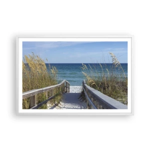 Plakat w białej ramie - W słońcu, na wietrze - 91x61 cm