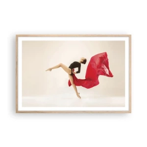 Plakat w ramie jasny dąb - Czerwone i czarne - 91x61 cm