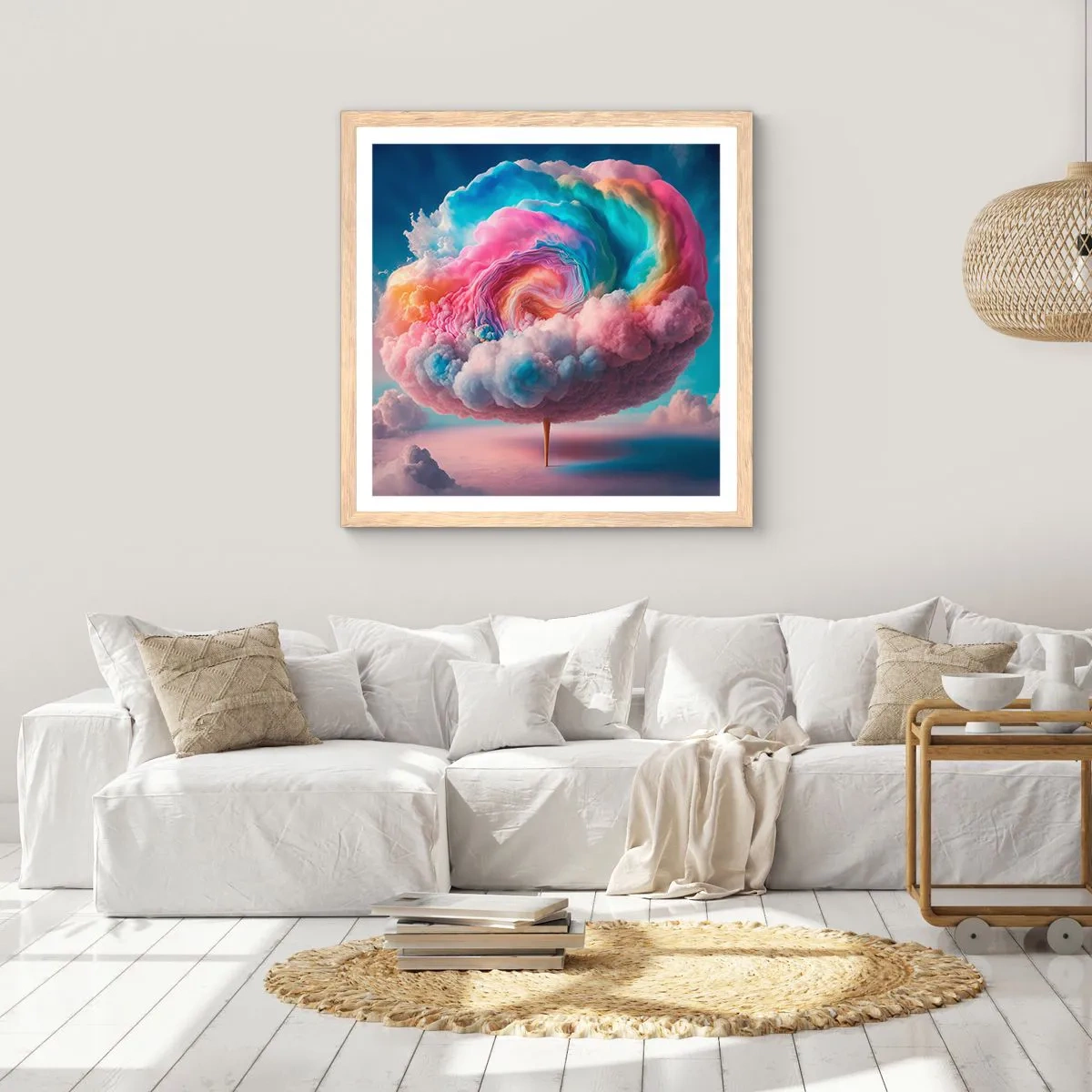 Plakat w ramie jasny dąb - Sen o wesołym miasteczku - 50x50 cm