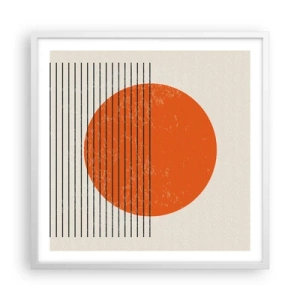 Plakat w białej ramie - Zawsze słońce - 60x60 cm