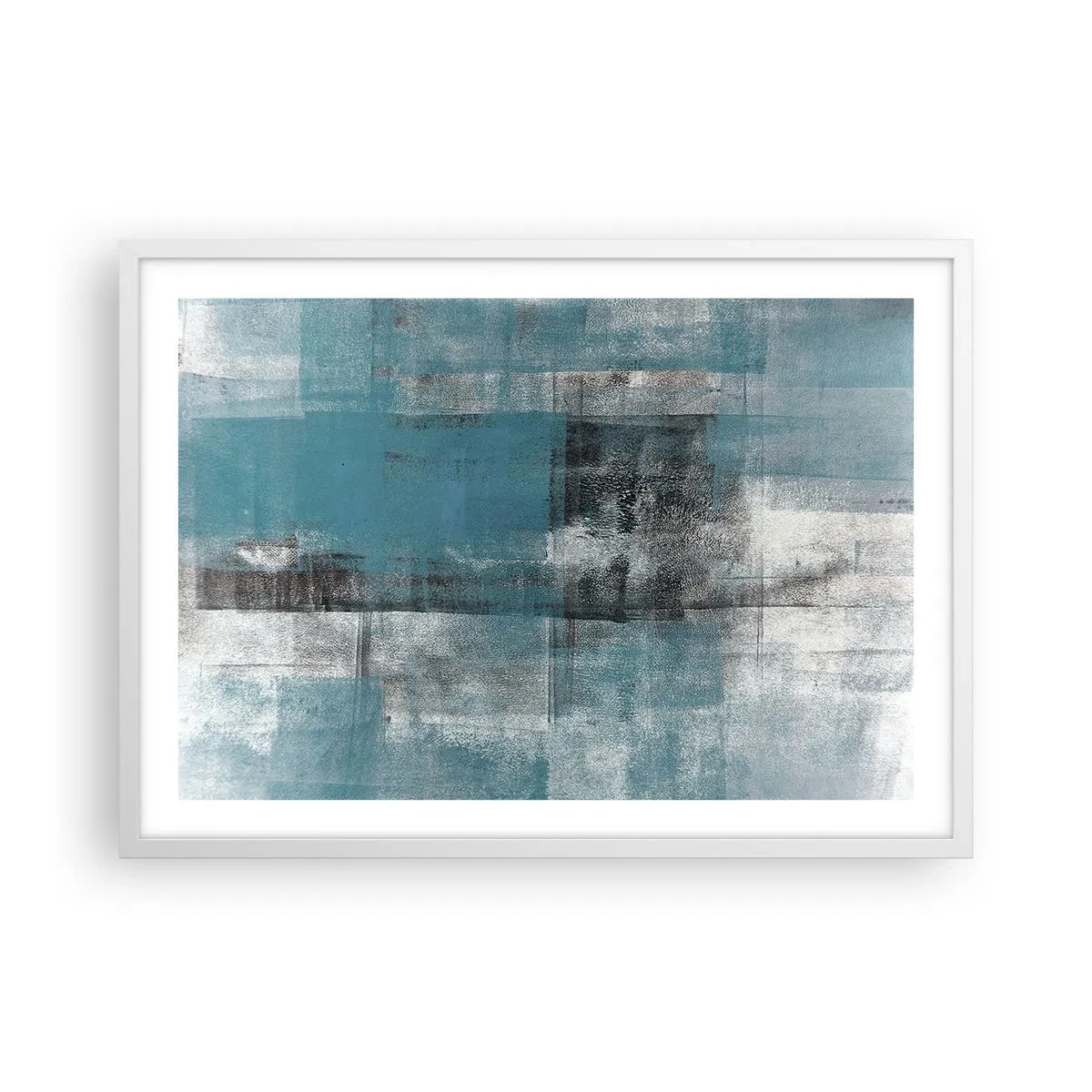 Plakat w białej ramie - Woda i powietrze - 70x50 cm