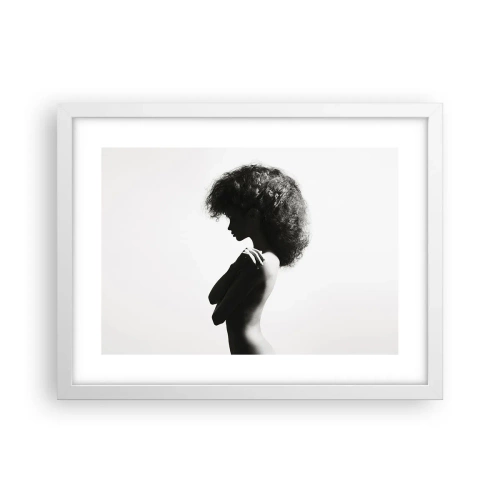 Plakat w białej ramie - Jak kwiat na smukłej łodydze - 40x30 cm