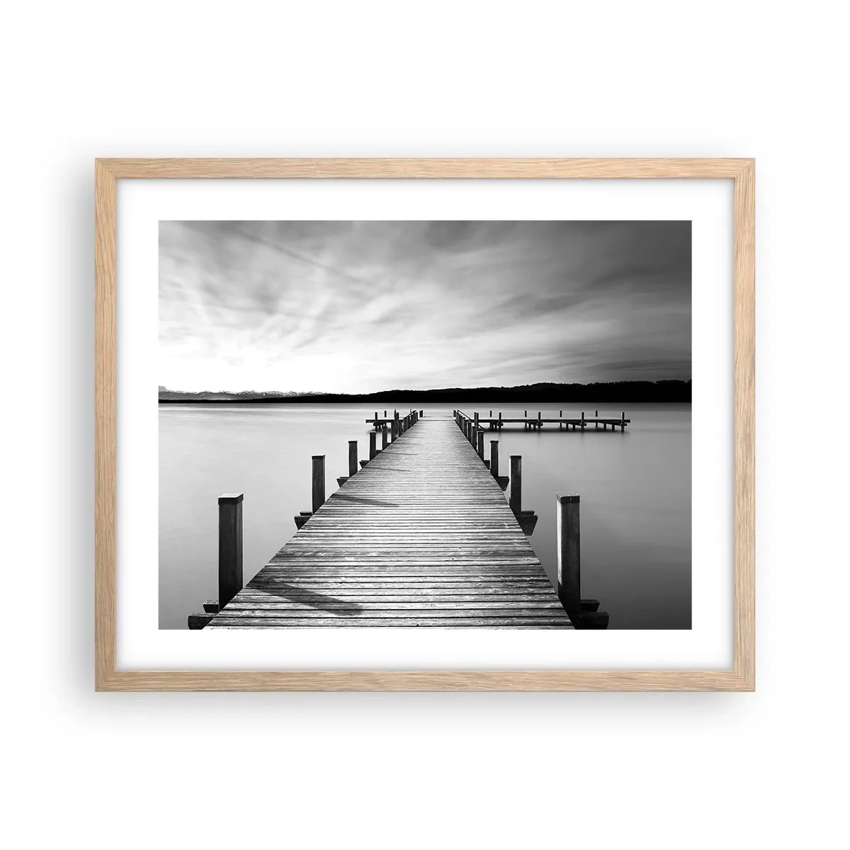 Plakat w ramie jasny dąb - U wodopoju – spokoju - 50x40 cm