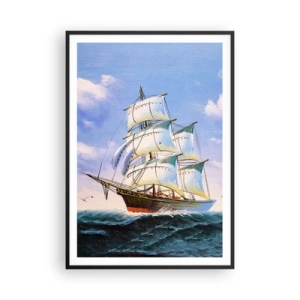 Plakat w czarnej ramie - Dumnie z wiatrem - 70x100 cm