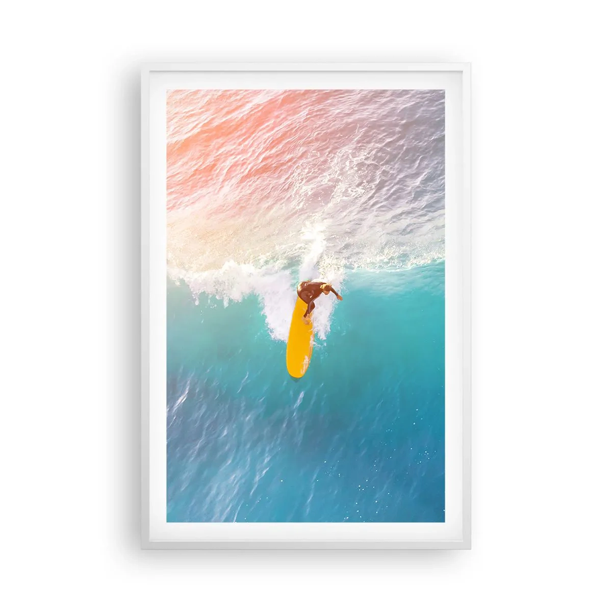 Plakat w białej ramie - Oceaniczny jeździec - 61x91 cm