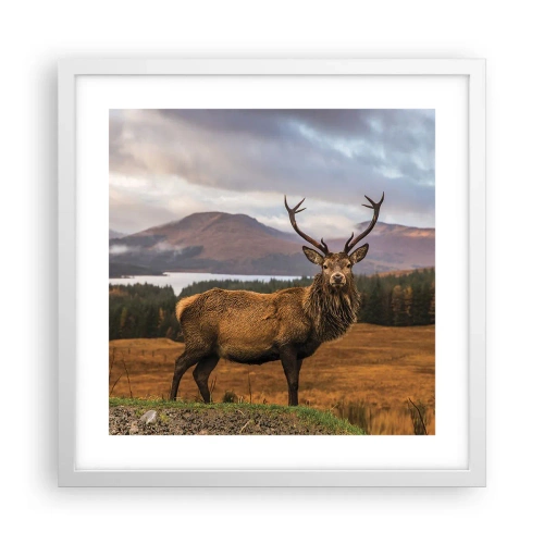 Plakat w białej ramie - Majestat natury - 40x40 cm