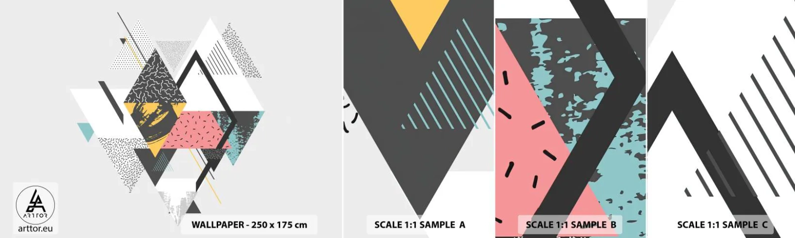 Fototapeta Próbka Standard Eco - Wariacja na trójkąt i romb - Abstrakcja, Sztuka, Trójkąty - 100x30 cm