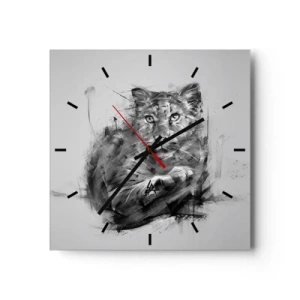 Zegar ścienny - Tak, słucham uważnie - 40x40 cm