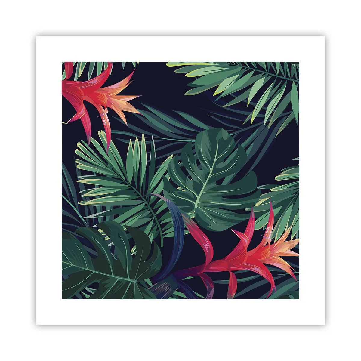 Plakat - Zapłonąć w zieleni - 40x40 cm