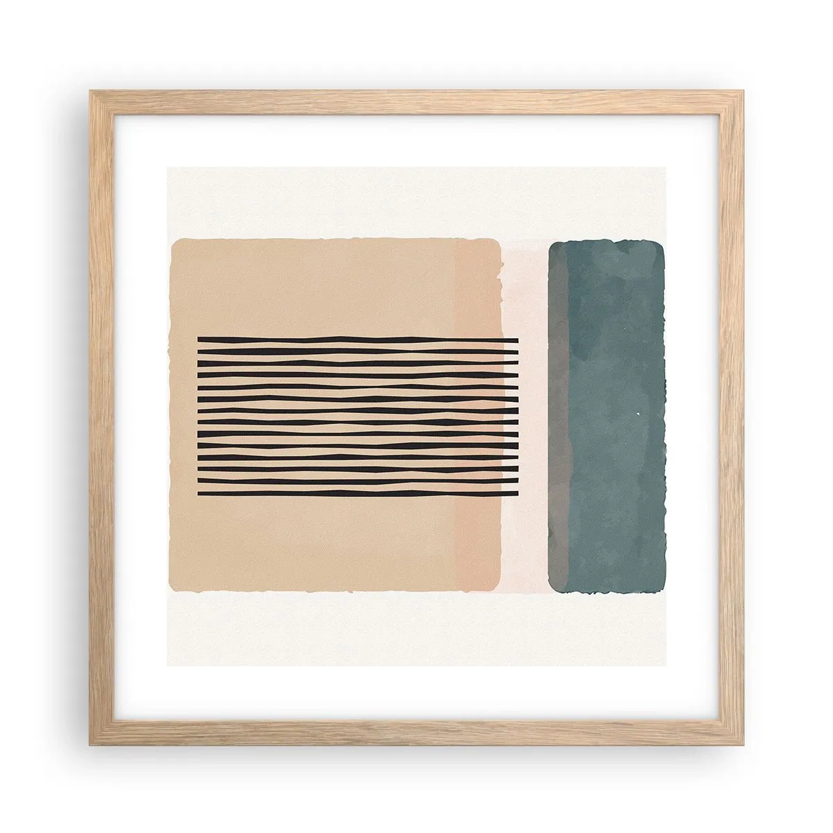 Plakat w ramie jasny dąb - Wszystko w porządku - 40x40 cm