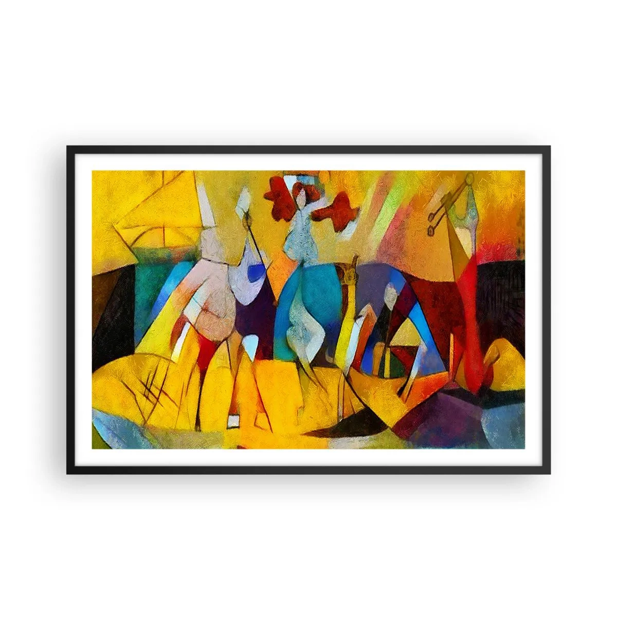 Plakat w czarnej ramie - Słońce - życie - radość - 91x61 cm
