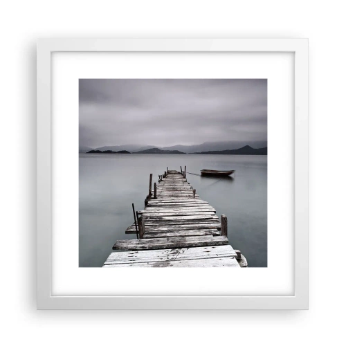 Plakat w białej ramie - Jutro możesz ruszać - 30x30 cm