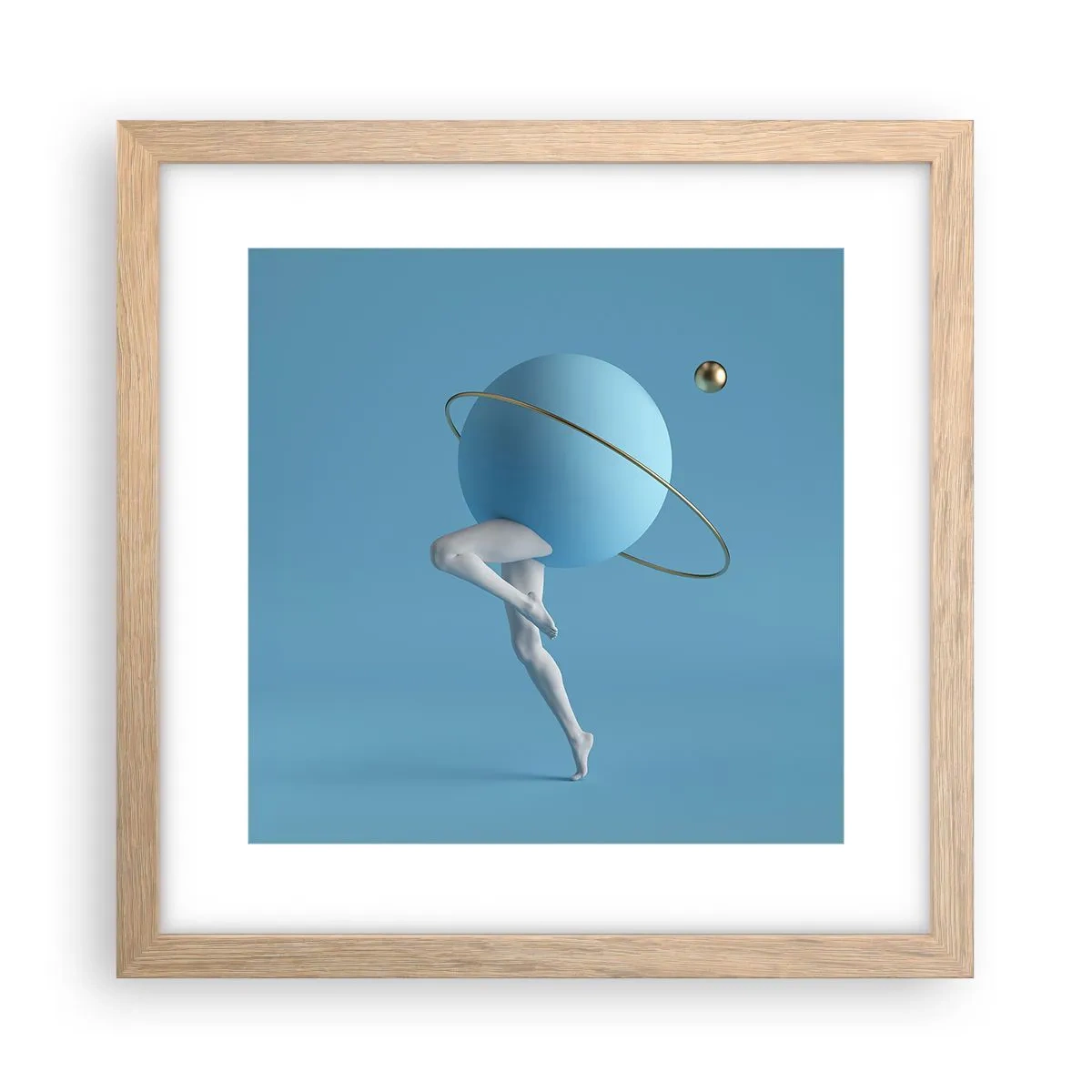 Plakat w ramie jasny dąb - A planety szaleją - 30x30 cm