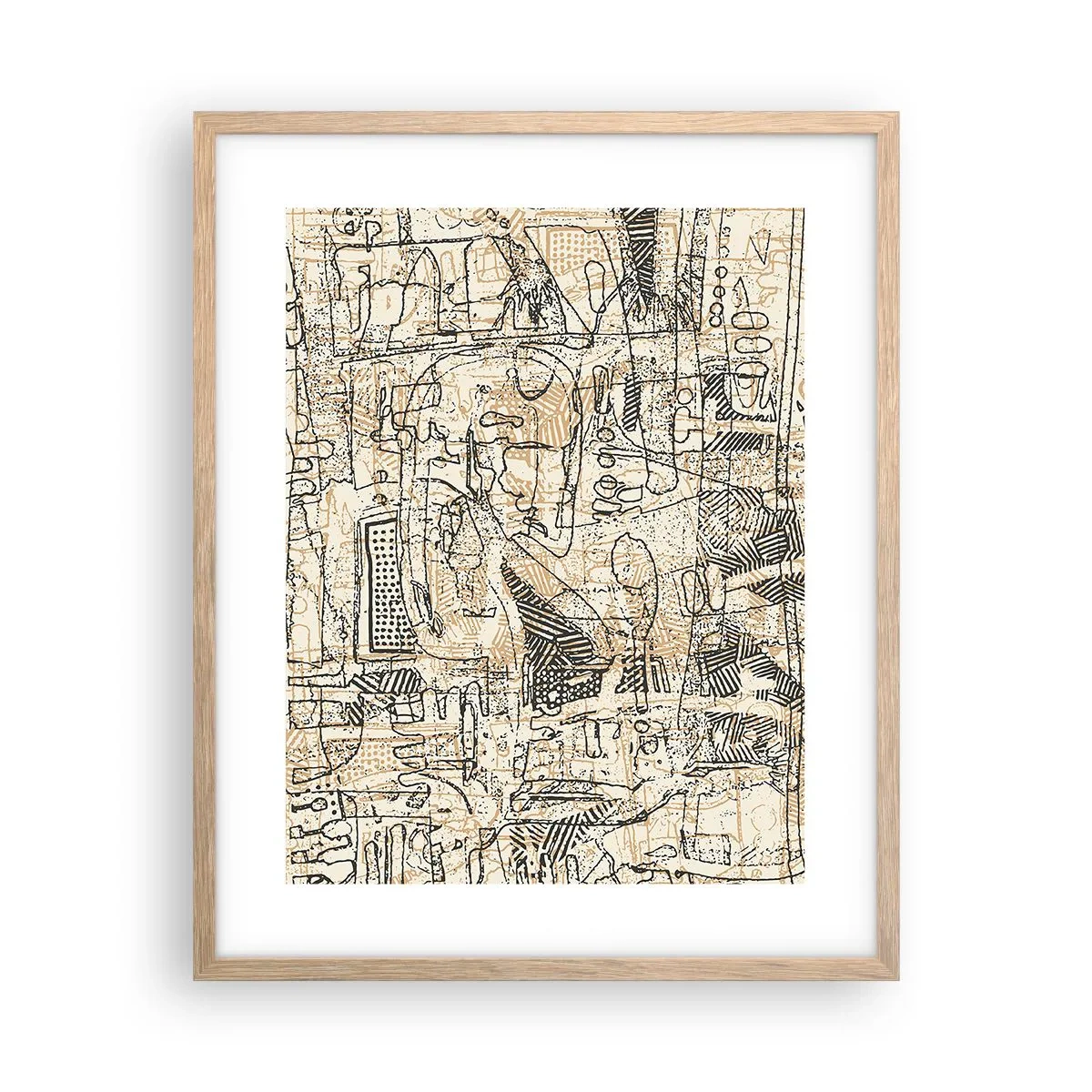 Plakat w ramie jasny dąb - Czeka na rozszyfrowanie - 40x50 cm