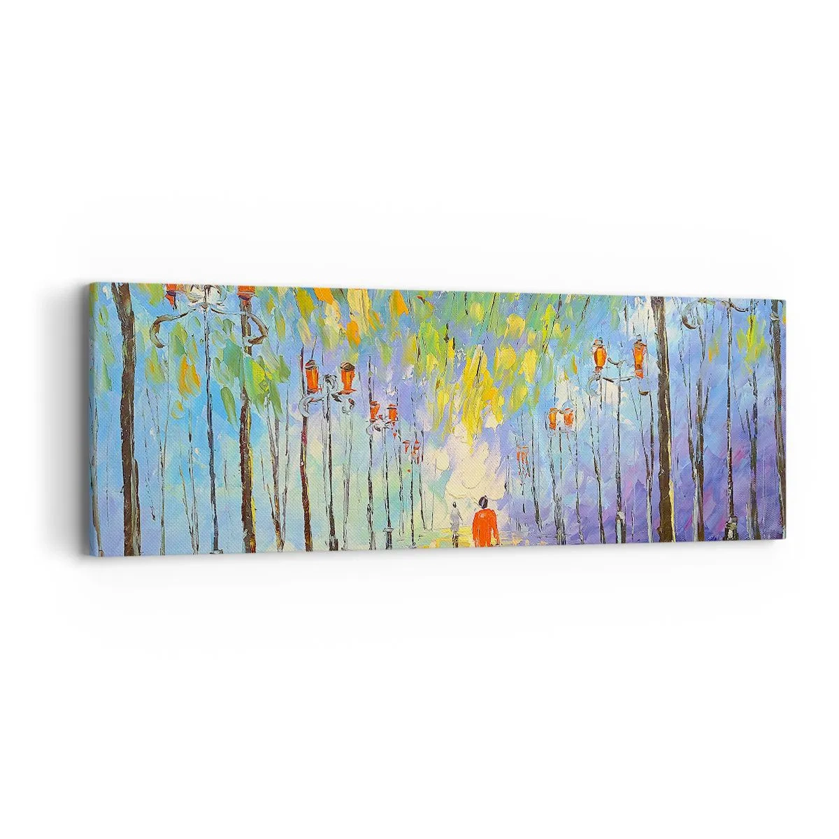 Obraz na płótnie - Nocna piosenka deszczu - 90x30 cm