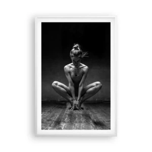 Plakat w białej ramie - Skupienie tanecznej energii - 61x91 cm