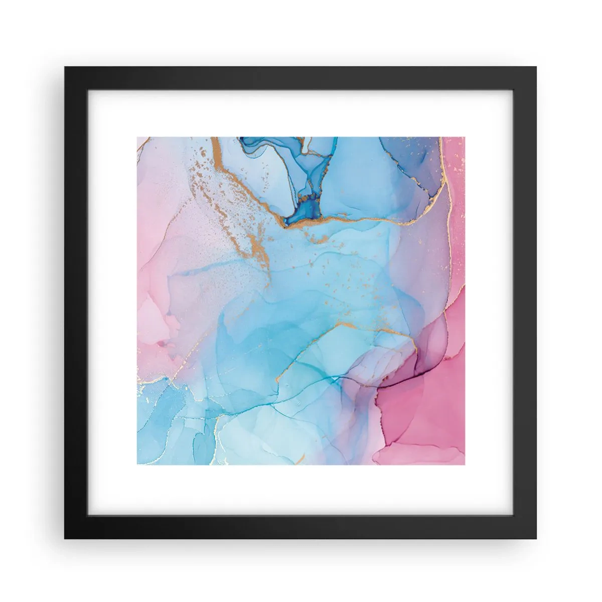 Plakat w czarnej ramie - Spotkanie i przenikanie - 30x30 cm