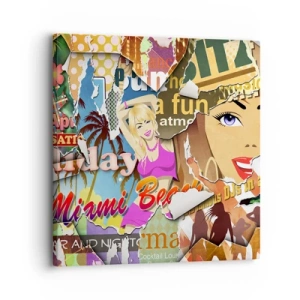 Obraz na płótnie - Wakacyjne retrospekcje - 30x30 cm