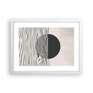 Plakat w białej ramie - Kompozycja połowiczna - 40x30 cm