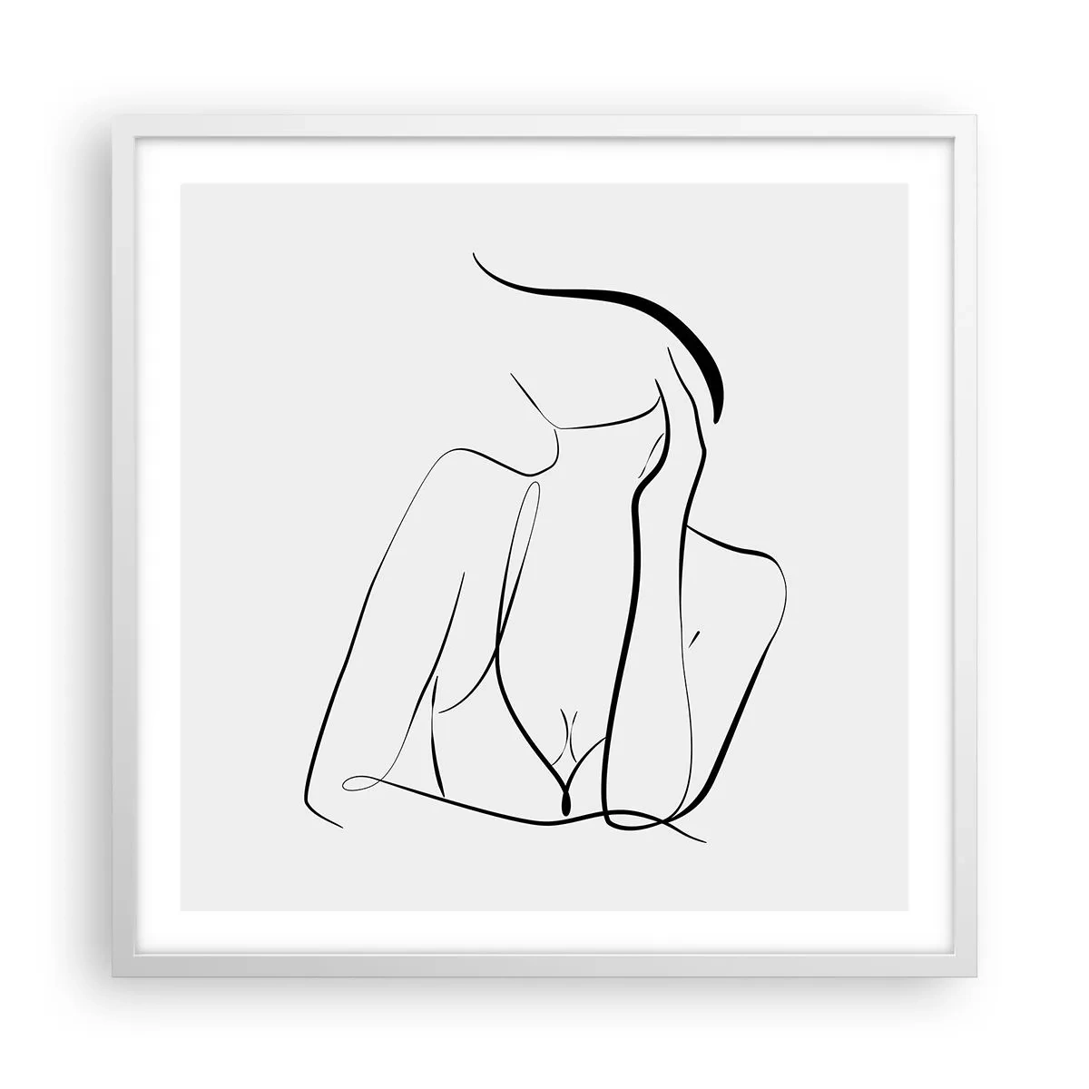 Plakat w białej ramie - Na fali marzeń - 60x60 cm