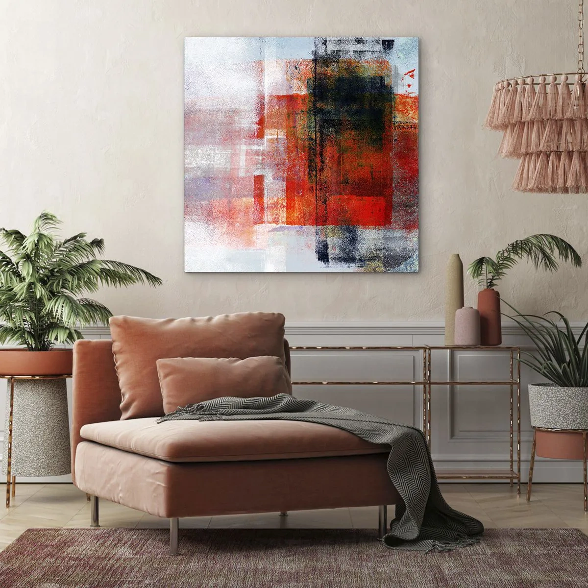 Obraz na płótnie - Kompozycja rozżarzona - 70x70 cm