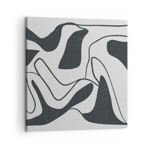 Obraz na płótnie - Abstrakcyjna zabawa w labiryncie - 60x60 cm