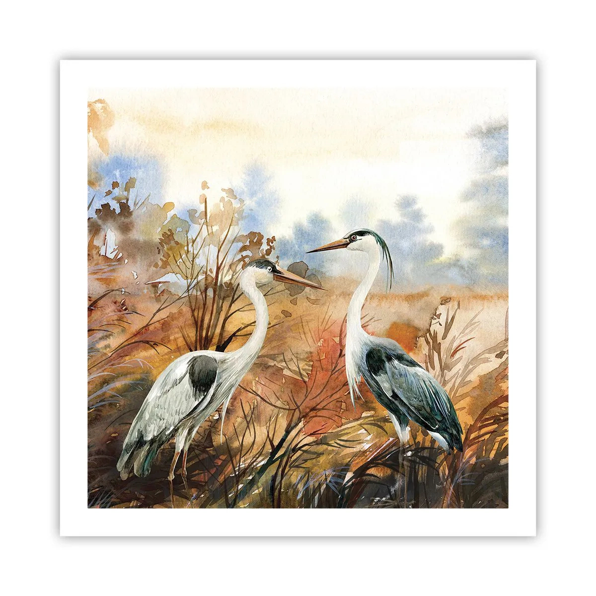 Plakat - Dokąd jesienią? - 60x60 cm