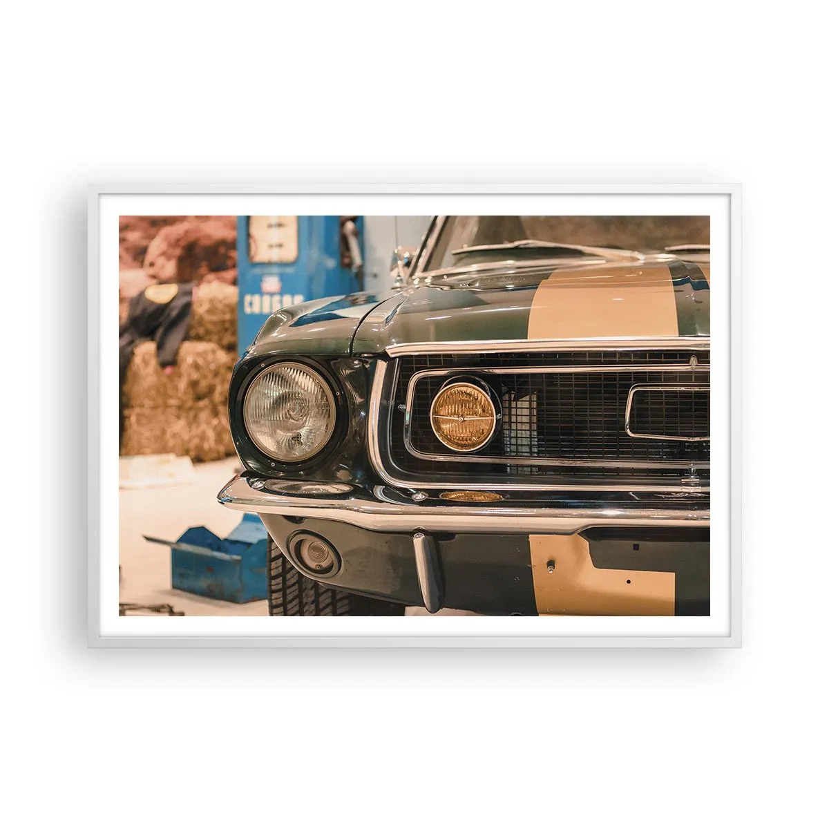 Plakat w białej ramie - Spotkanie z legendą - 100x70 cm