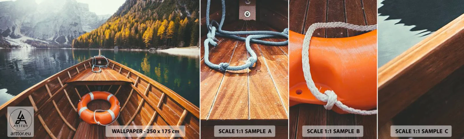 Fototapeta Próbka Samoprzylepna Deluxe Sticker - Górska wycieczka - Krajobraz, Góry, Alpy - 100x30 cm