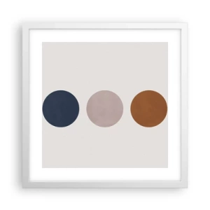 Plakat w białej ramie - Symbol doskonałości - 40x40 cm