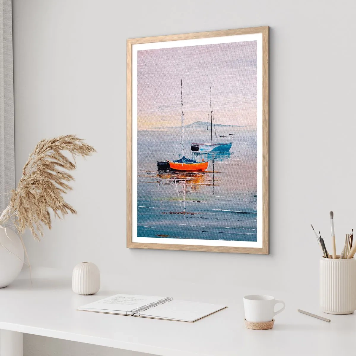 Plakat w ramie jasny dąb - Zasłużony odpoczynek - 30x40 cm