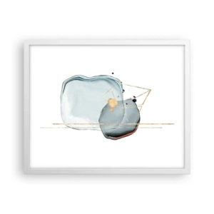 Plakat w białej ramie - Studium kropli - 50x40 cm