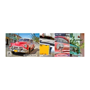 Fototapeta Próbka Samoprzylepna Deluxe Sticker - Jeszcze tylko na Kubie - Motoryzacja, Samochód Vintage, Architektura - 100x30 cm