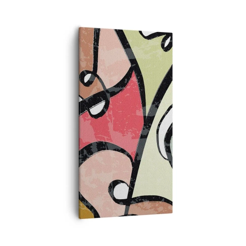 Obraz na płótnie - Piruety wśród barw - 55x100 cm