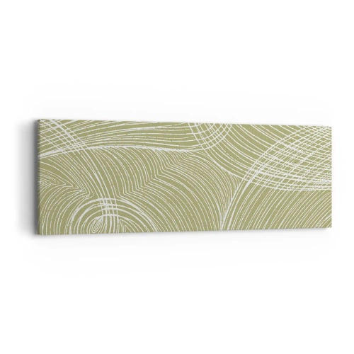 Obraz na płótnie - Abstrakcja misterna w bieli - 90x30 cm