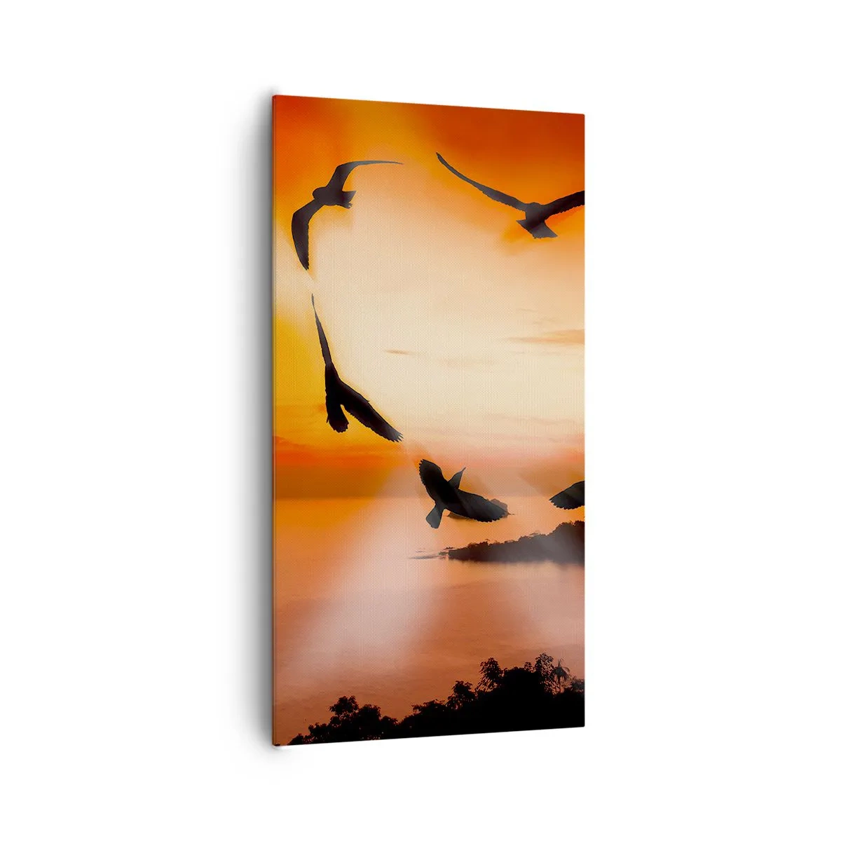 Obraz na płótnie - Kochaj świat jak ptaki - 65x120 cm