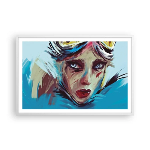 Plakat w białej ramie - Wojowniczka szos - 91x61 cm