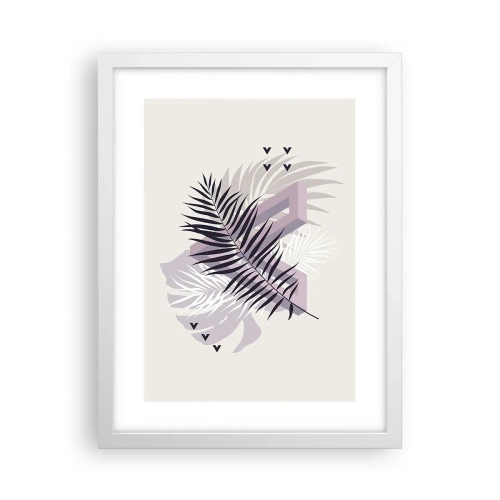 Plakat w białej ramie - Cień cienia - 30x40 cm