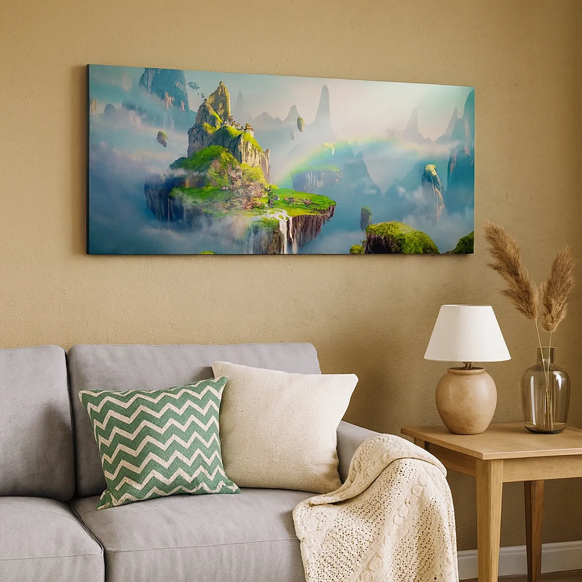 Obraz na płótnie - Śródniebie - wyspy szczęśliwe - 30x30 cm