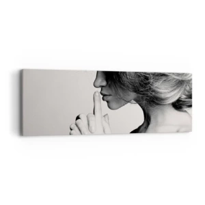 Obraz na płótnie - Zasłuchana w sobie - 90x30 cm