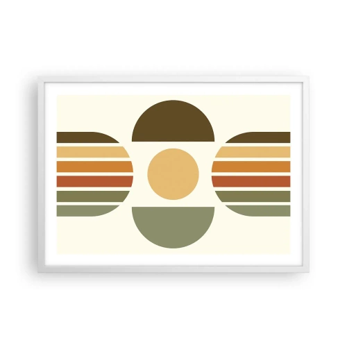 Plakat w białej ramie - W kolorach ziemi - 70x50 cm