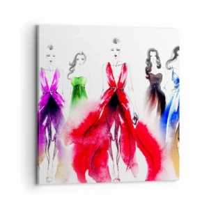 Obraz na płótnie - Nastroje na stroje - 70x70 cm