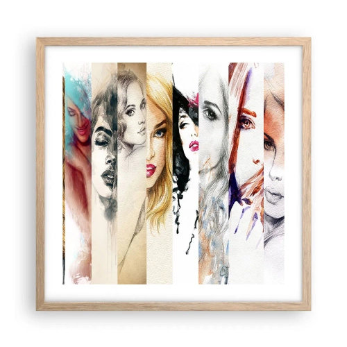 Plakat w ramie jasny dąb - I zawsze to TY - 50x50 cm
