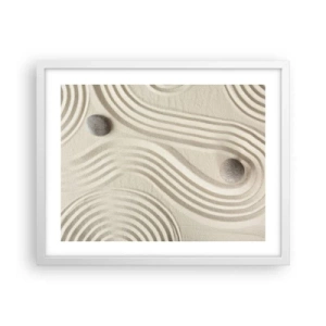 Plakat w białej ramie - Dotyk ciepła - 50x40 cm