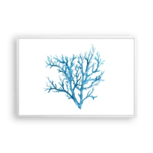 Plakat w białej ramie - Morski filigran - 91x61 cm